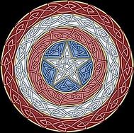 Image result for Celtic Knot Captain America Shield