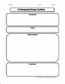 Image result for Paragraph Essay Graphic Organizer