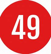 Image result for 49 Number Red and White