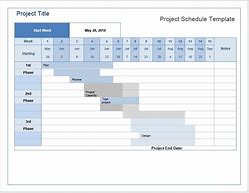 Image result for Project Plan Schedule Template