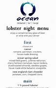 Image result for East Ocean Lobster Menu