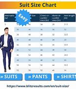 Image result for Suit Size Chart