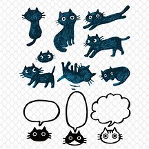 Image result for Black Cat Desktop Cute Doodle