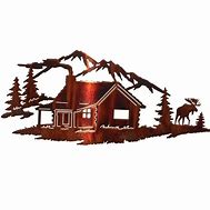 Image result for Rustic Cabin Metal Wall Art