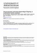 Image result for Thoracoscopic Left Atrial Appendage Clipping