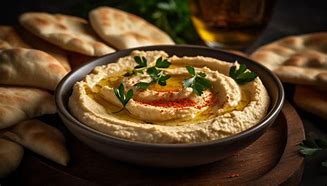 Image result for hummus with pita bread