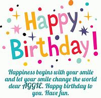 Image result for Aggie Birthday