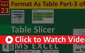 Image result for Excel Table Slicer