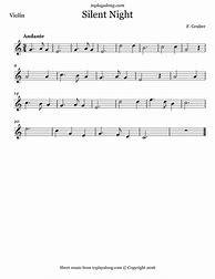 Image result for Silent Nicght Sheet for Violin