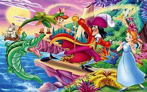 Image result for Peter Pan Fighting Captain Hook