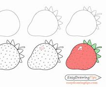 Image result for How to Draw Strawberry Easy