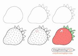 Image result for How to Draw a Strawberry Top