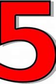 Image result for White Red Number 5