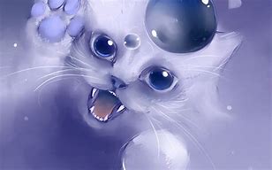 Image result for Kawaii Purple Cat Wallpaper