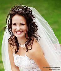 Image result for Long Hair Bride Hairstyles with Tiara