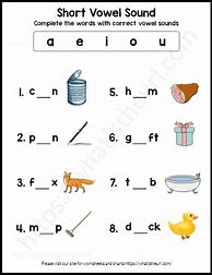 Image result for Vowel Sounds Worksheets