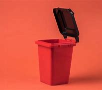 Image result for Red Trash Can