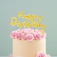 Image result for Gold Cake Topper Birthday