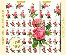 Image result for Free Printable Rose Stickers