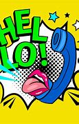 Image result for Pop Art Girl Saying Hello