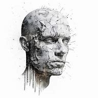 Image result for Broken Face Drawing