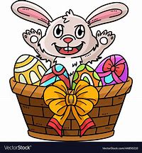 Image result for Floppy-Eared Bunny in a Basket Clip Art