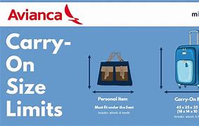 Image result for Avianca A320 Carry-On Luggage