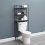 Image result for Brushed Nickel Over Toilet Space Saver