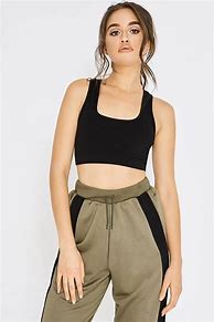 Image result for Black Sports Crop Top