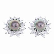 Image result for Tiffany Pearl and Diamond Earrings