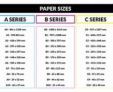 Image result for Paper Size Dimensions