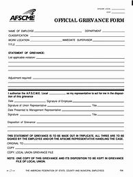 Image result for USW Grievance Form