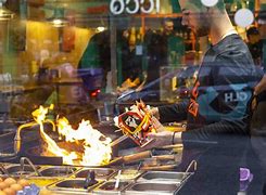 Image result for Fire Cooking Wok to Walk