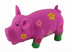 Image result for Pink Pig with Orange Arms Dog Toy