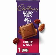 Image result for Cadbury Dairy Milk Fruit and Nut Chocolate