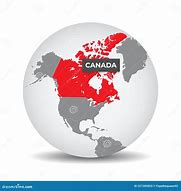 Image result for Canadian World Map