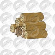 Image result for Log Pile House Clip Art