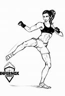 Image result for Kickboxing Line Drawing