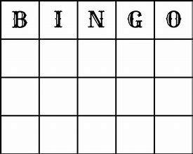 Image result for Blank Bingo Chart