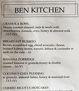 Image result for Ben's Kitchen Menu