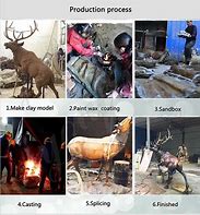 Image result for Life-Size Reindeer Statue Outdoors