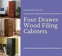 Image result for 4 Drawer Wood Horizontal File Cabinets