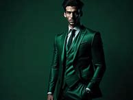 Image result for Black Suit Green Shirt