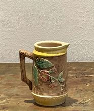 Image result for Majolica Pitcher Pink with Flowers