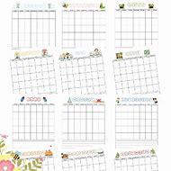 Image result for Free Printable Kids Blank Calendar