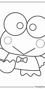 Image result for Keroppi Black and White with Bubble Letters