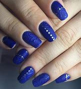 Image result for Blue Nail Designs with Diamonds