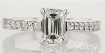 Image result for Solitaire Emerald Cut Anniversary Ring