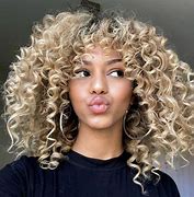 Image result for Curly Hair Curtain Bangs Before After