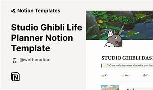 Image result for Studio Ghibli Notion Template